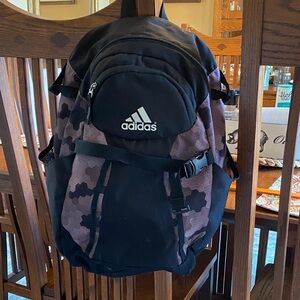 Adidas Black and Purple Baseball Backpack